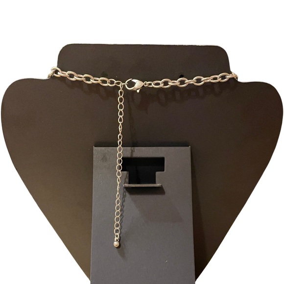 NWOT Premier Designs Floral Necklace: Blue, Green & Silver Beaded Beauty - Picture 4 of 4